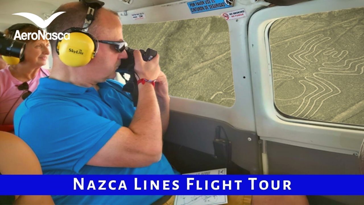 Des gens sur les Lignes de Nazca au Pérou